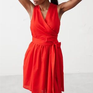 Banana Republic Vibrant Red Mini Dress - Large new with tags
